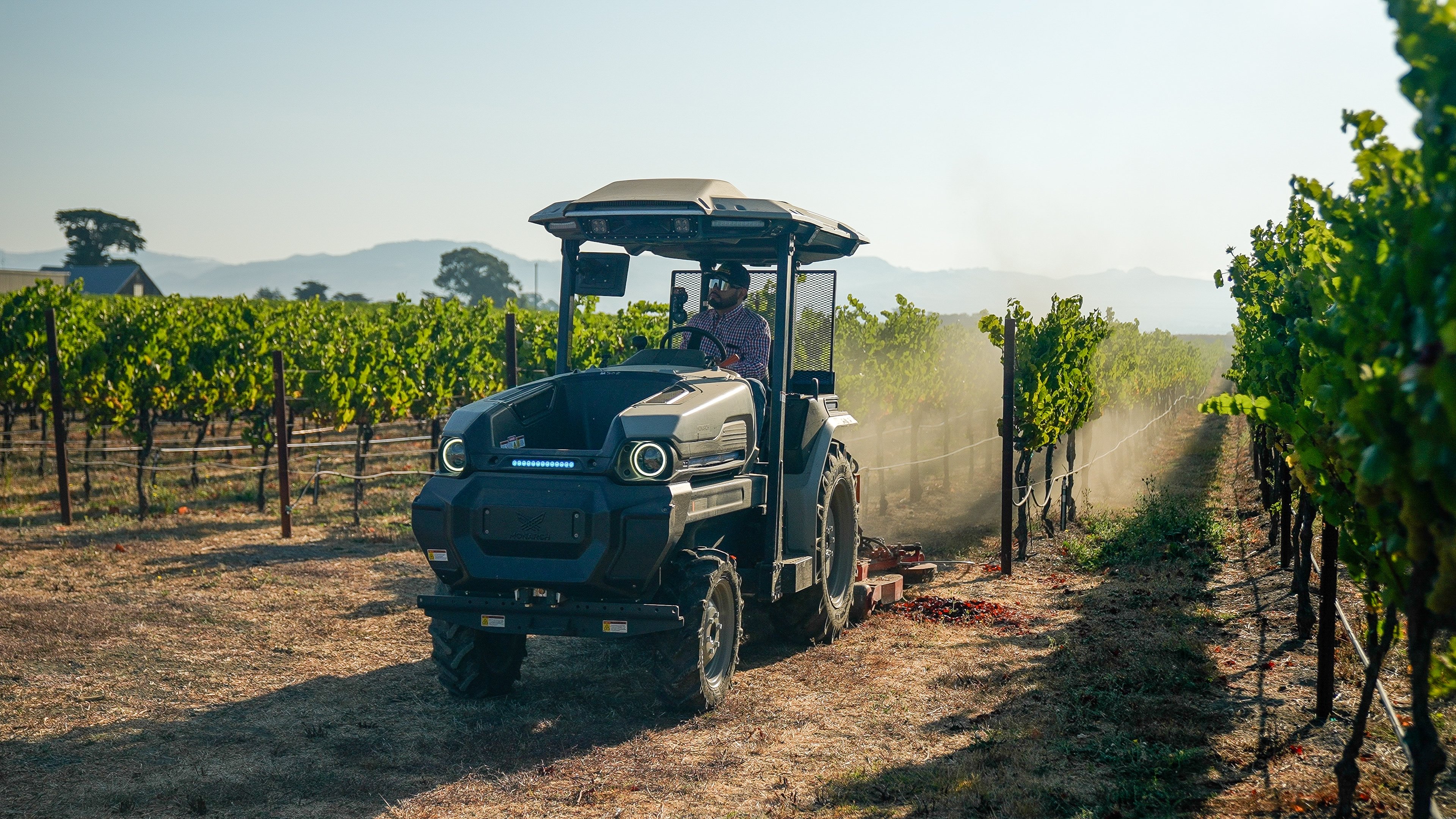 Beckstoffer Vineyards driving the electric MK-V tractor 