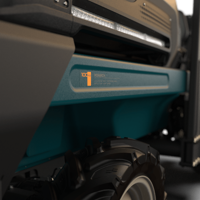  Electric tractors use rechargeable electric batteries to power their motors. 